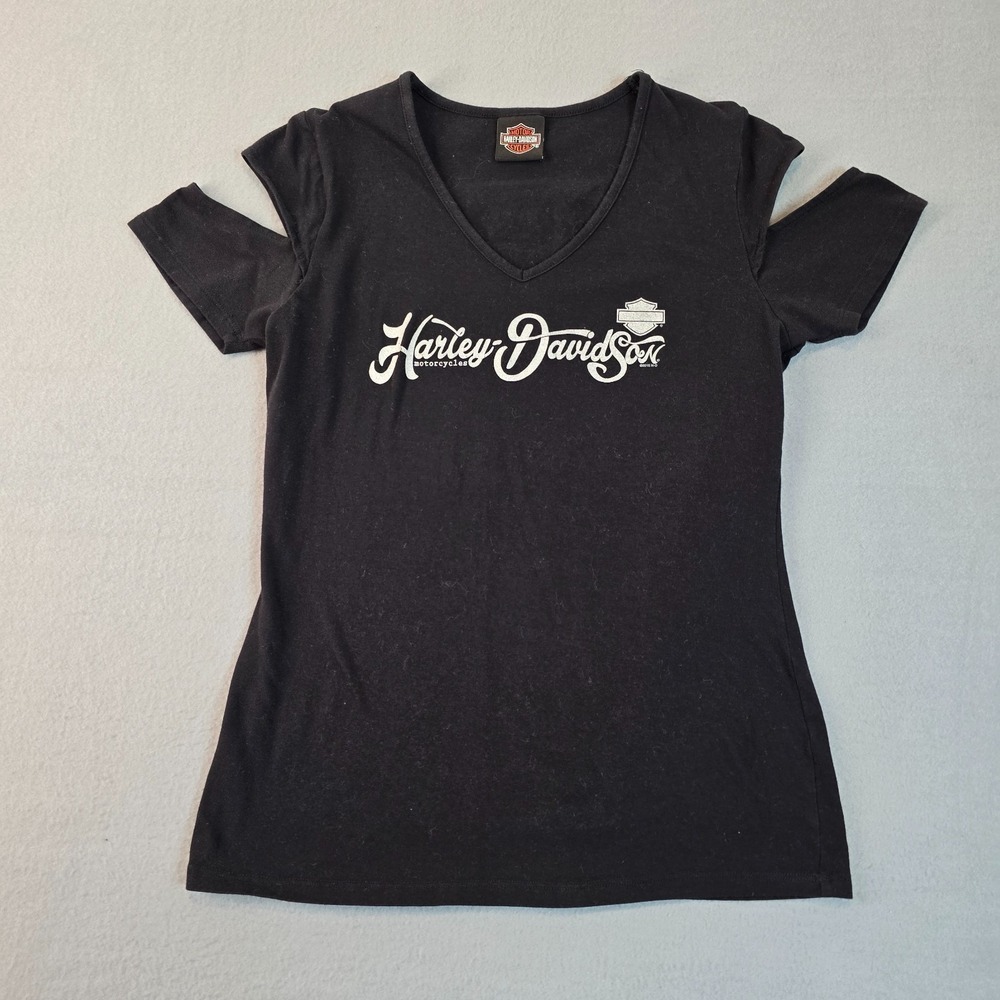 Harley-Davidson Women's T-Shirt Black V-Neck Chandler AZ Size Medium